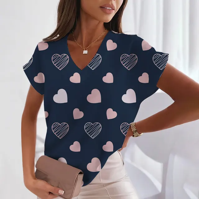 Printed Cute Sweet Short sleeved T shirt Amtr1Gc232712D - Shop at LoveMi