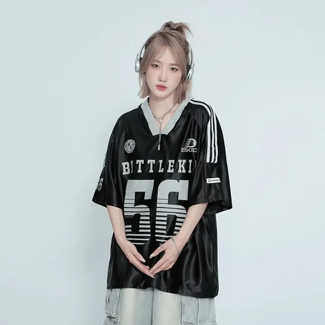 V neck Raglan Sleeve Ice Short Sleeve T shirt Casual Sports Jersey Black - Shop at LoveMi