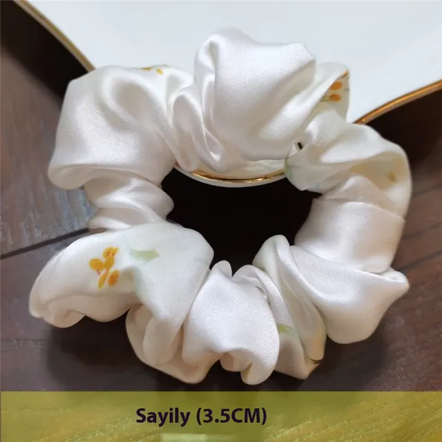 Crepe Satin French Handmade Silk Hair Ring Lily Bulb - Shop at LoveMi