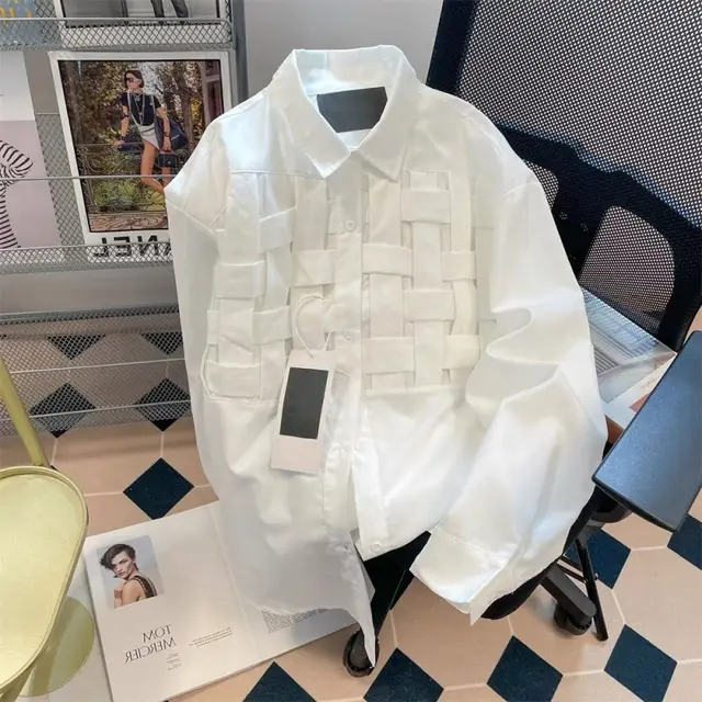 Design Pu Shuai Long sleeved Shirt For Men And Women White Long Sleeve - Shop at LoveMi
