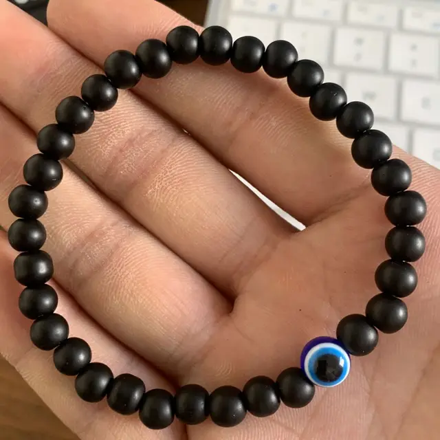 Natural Stone Beads Obsidian Bracelet 6Mm Matte - Shop at LoveMi