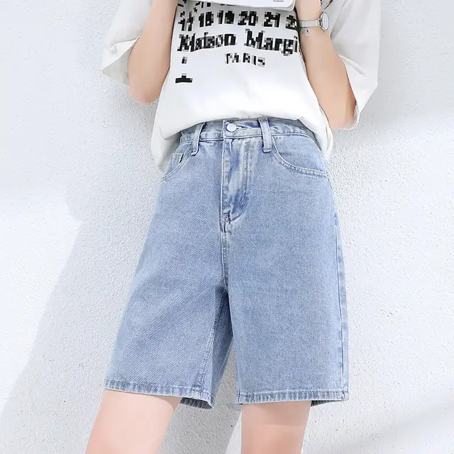 Five Points Denim Shorts Women's Summer Thin Light Blue - Shop at LoveMi