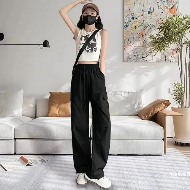 High Waist Slimming Draping Ankle tied Trousers For Women Black - Shop at LoveMi
