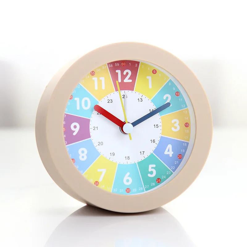 Rubber Effect Paint Early Education Bedside Second Sweeping Mute Night Light Little Alarm Clock Light Coffee Early Education - Shop at LoveMi