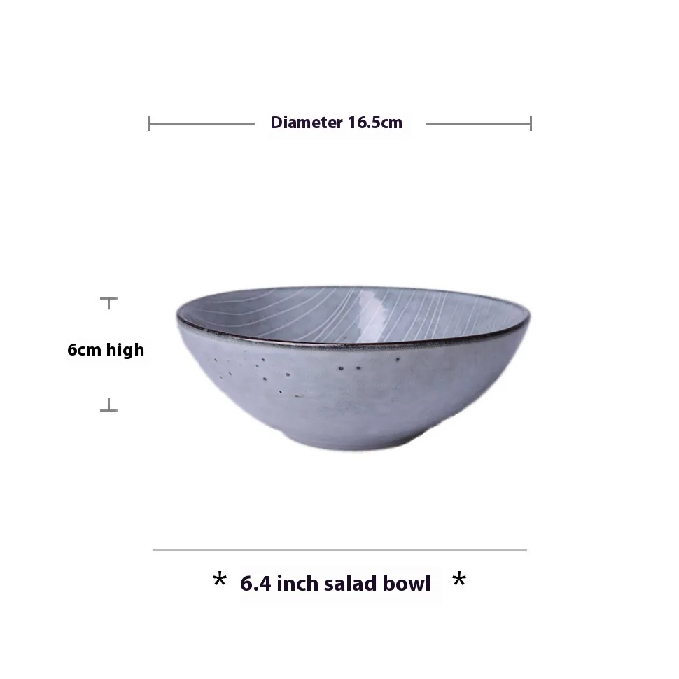 Creative Retro Ceramic Shaped Tableware Bowl Plate Dish 6.4Inch Salad Bowl - Shop at LoveMi