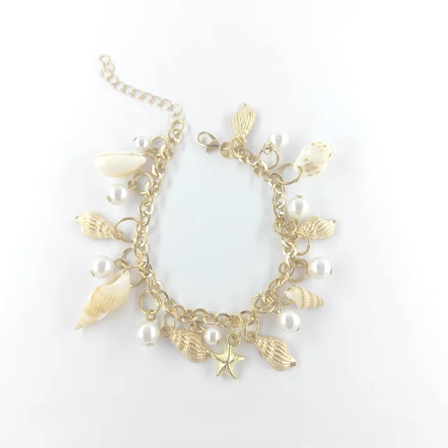 Personality Design Fashion Ocean Boho Starfish Shell Bracelet Shell Anklet - Shop at LoveMi