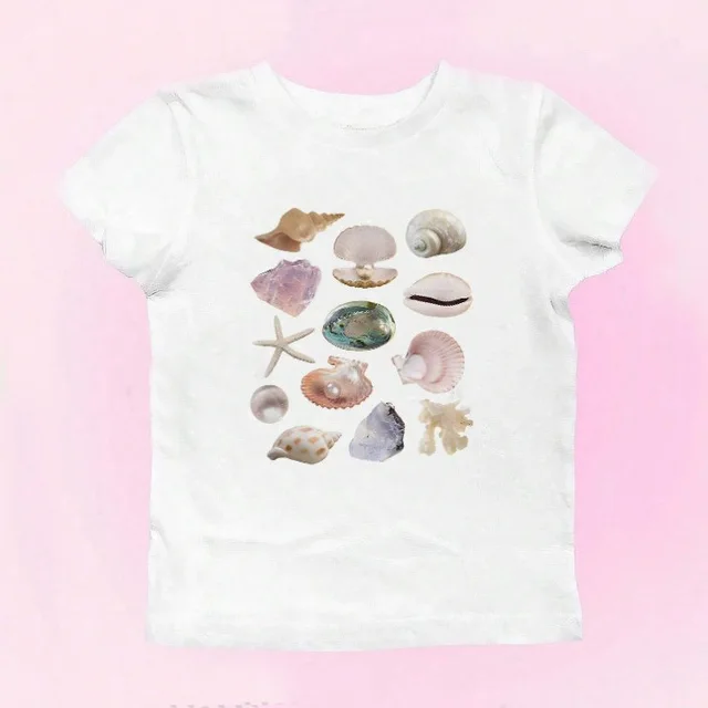 Women's Round Neck T shirt Letter Print Short sleeve Ins01 - Shop at LoveMi