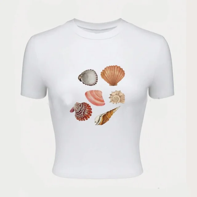 Women's Round Neck T shirt Letter Print Short sleeve Ins06 - Shop at LoveMi