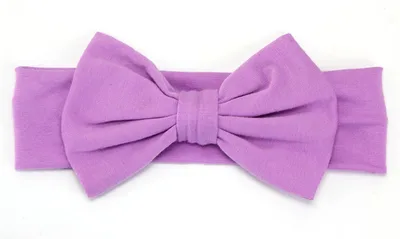 Babies' Headwear Cotton Hair Band 16 Colors Big Bow Light Purple - Shop at LoveMi