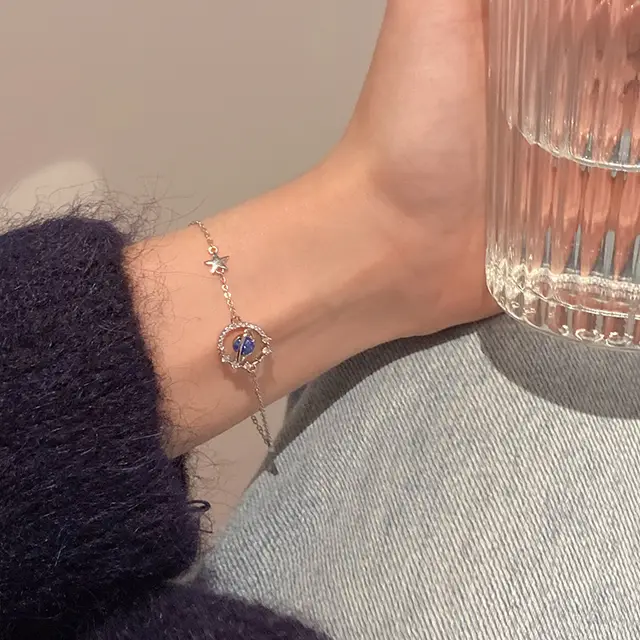 All matching Graceful Pearl Bracelet Jewelry Blue Universe Star Bracelet - Shop at LoveMi