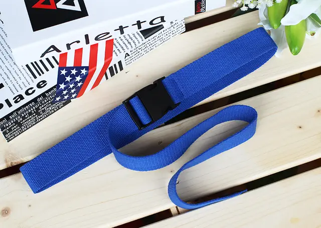 32cm Plastic Buckle Pairs Release Buckle Canvas Belt Blue - Shop at LoveMi