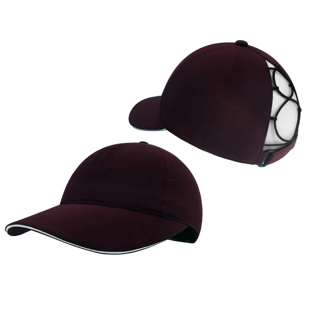 Children's Quick drying Waterproof Sun Protection Hat Outdoor Running Sunshade Lengthened Brim Wine Red - Shop at LoveMi