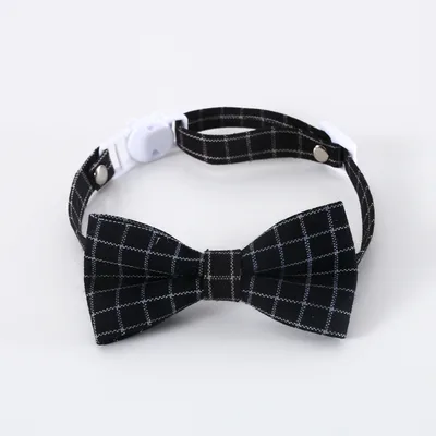 Pet Cat Dog Doctor's Degree Hair Band Bow Tie Black Plaid Bow Tie - Shop at LoveMi