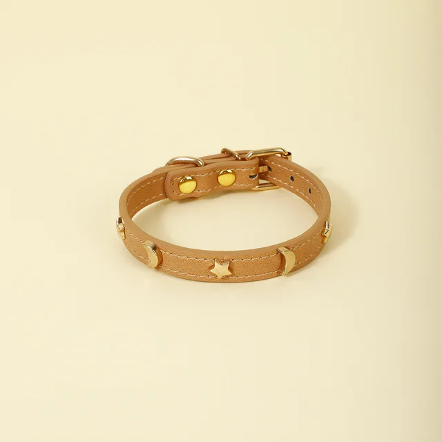Pet Collar Star Moon Simple Anti bite Khaki - Shop at LoveMi