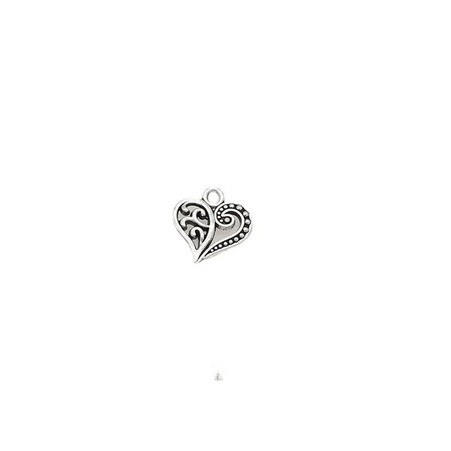 Personality Tibetan Silver Irregular Heart Hollow Pendant DIY Ornament Accessories Antique Silver - Shop at LoveMi