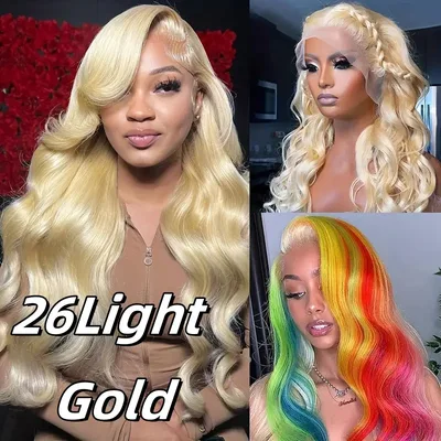 European And American Style Lace Full Head Synthetic Wig Light Gold - Shop at LoveMi