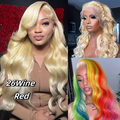 European And American Style Lace Full Head Synthetic Wig Wine Red - Shop at LoveMi