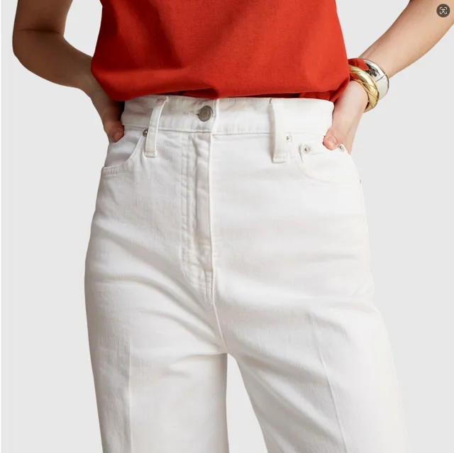 Fashion Loose Elastic Trousers Jeans For Women White Lengthened - Shop at LoveMi