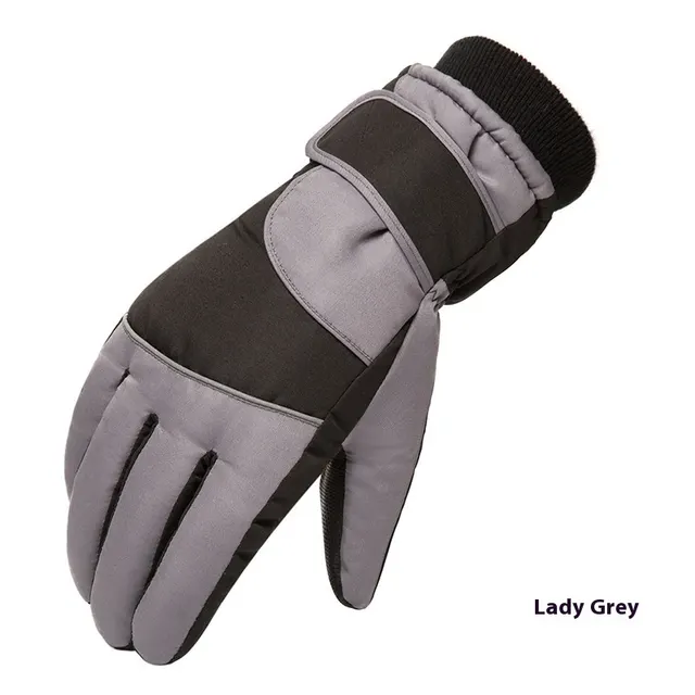 Skiing Gloves Winter Touch Screen Motorcycle Fleece lined Warm Upgrade Female Gray - Shop at LoveMi