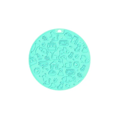 Pet Licking Mat Round Silica Gel Sucker Mintcream - Shop at LoveMi