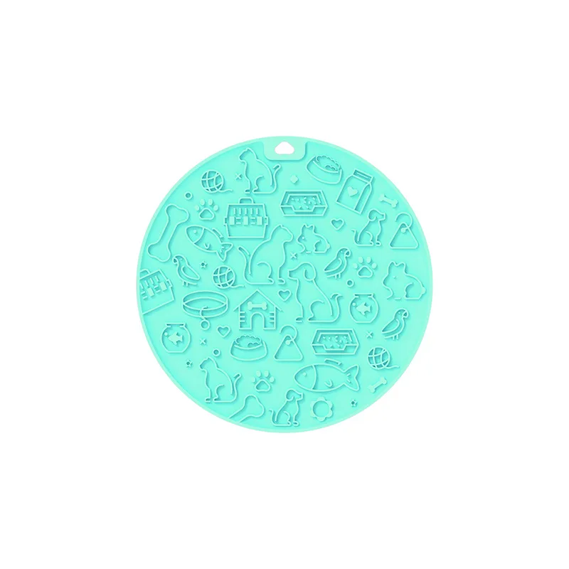 Pet Licking Mat Round Silica Gel Sucker Mintcream - Shop at LoveMi