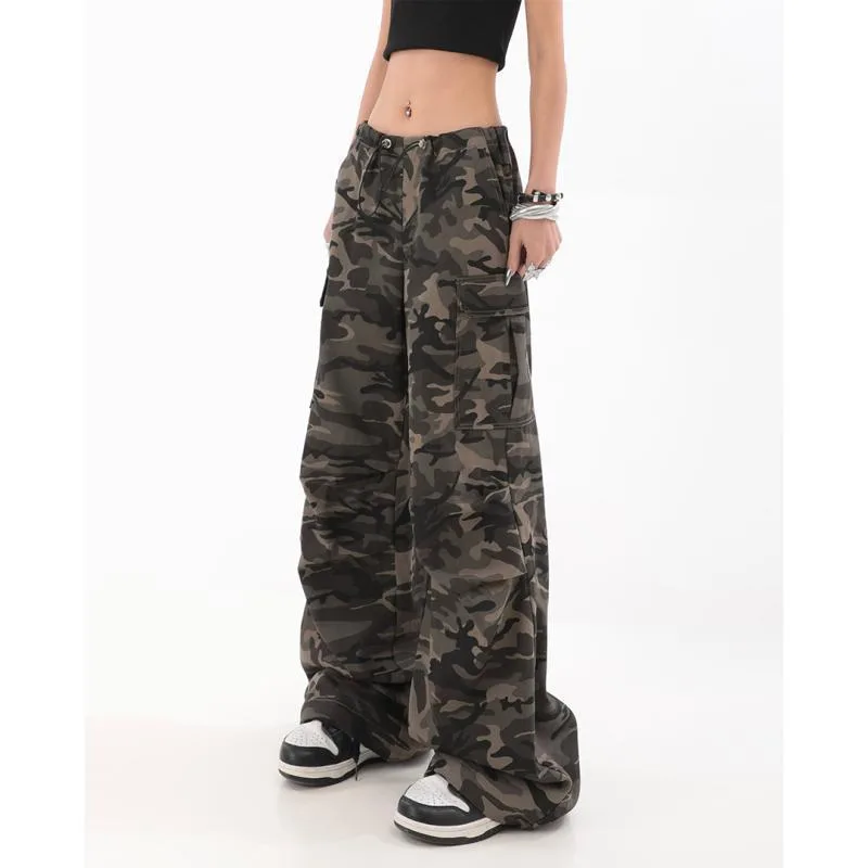 American Retro Camouflage Cargo Pants Women's Summer Loose Camouflage 2Xl - Shop at LoveMi