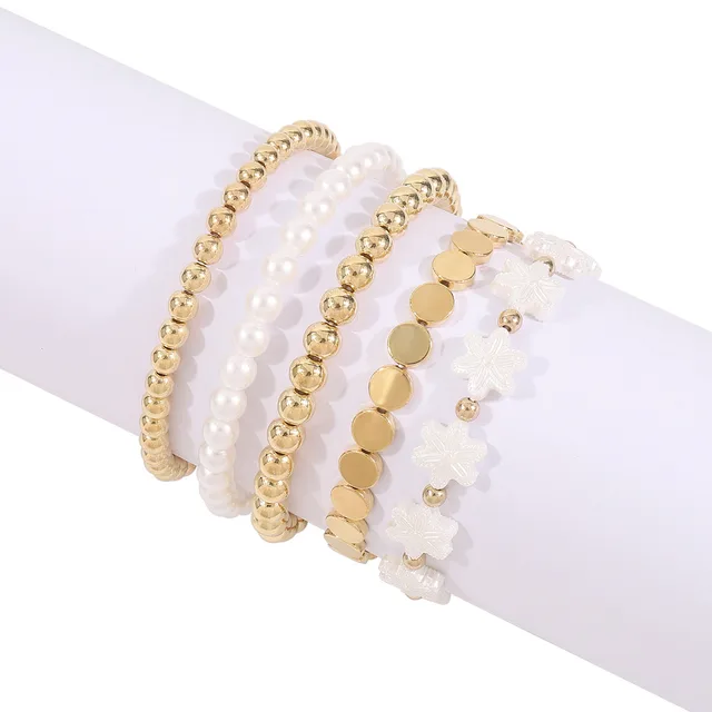 Geometric Popular Vacation Style Beaded Bracelet Suit Snowflake - Shop at LoveMi