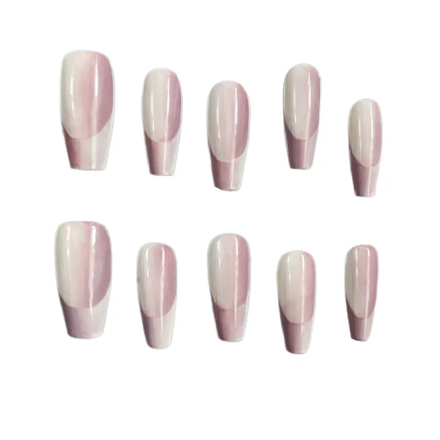 Advanced Almond Finished Nail Art Gray Purple - Shop at LoveMi
