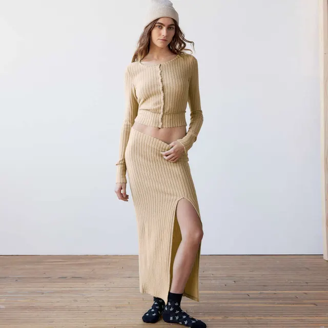 Women's Long sleeve Shirt Split Dress Suit Positive Yellow - Shop at LoveMi