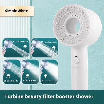 Spray Hair Dryer Shower Head One click Water Stop Boost Nozzle White - Shop at LoveMi