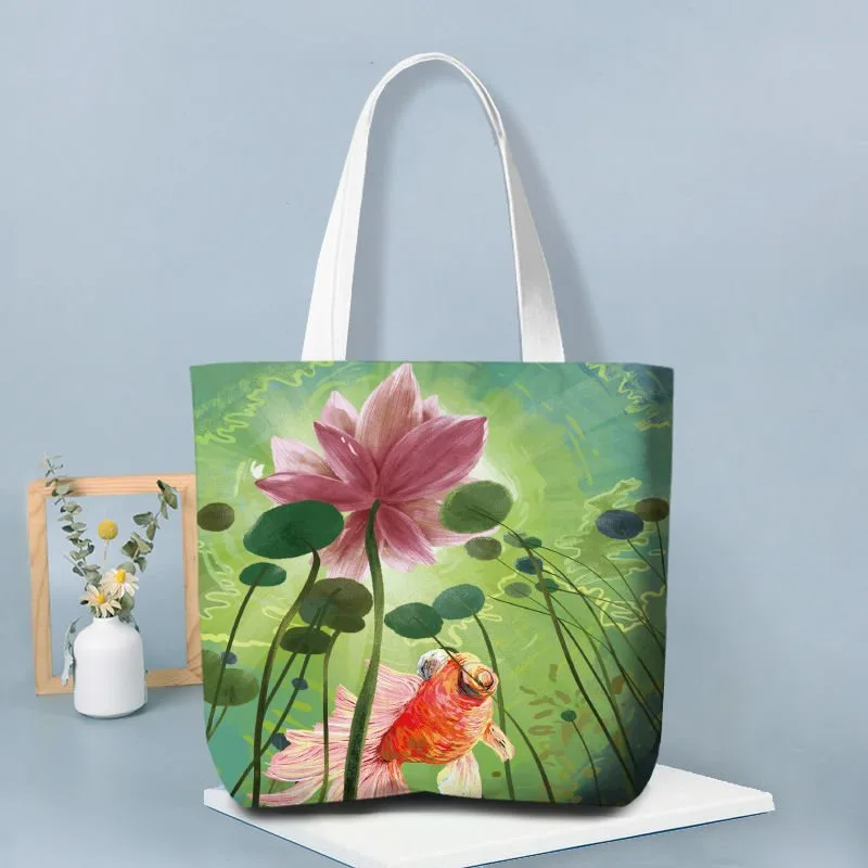 Retro Ethnic Style Canvas Bag For Women Watch The Sun Large Size - Shop at LoveMi