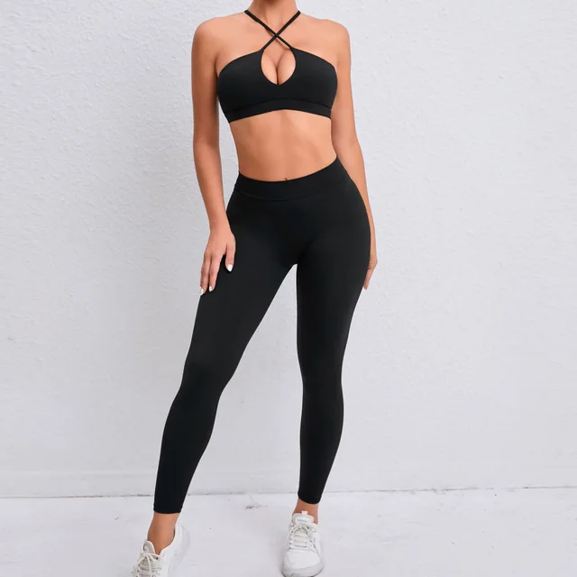 Women's Fashion Cross Sports Body hugging Suit Black - Shop at LoveMi
