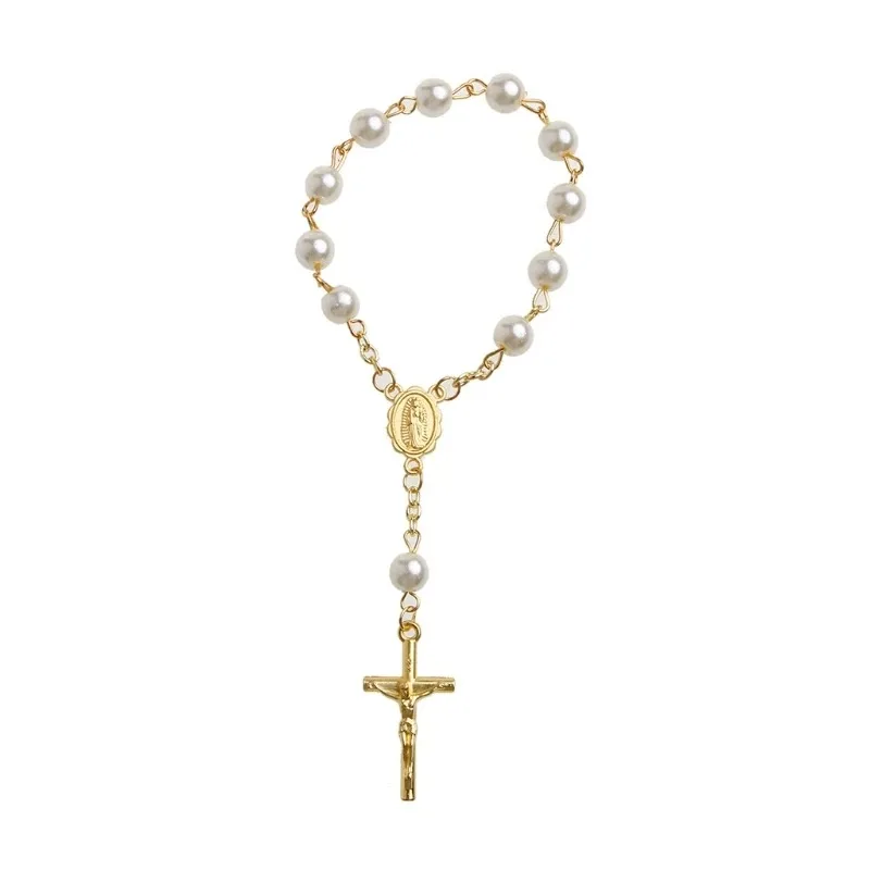 Beads Angel Bracelet Cross Pearl Bracelet - Golden Cross 1 - View 1