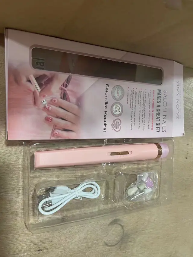 Cross border Nail Piercing Device Electric Nail Trimmer Five in one Nail Polishing Machine Nail File Flawless Nail Polish Fresh Pink - Shop at LoveMi