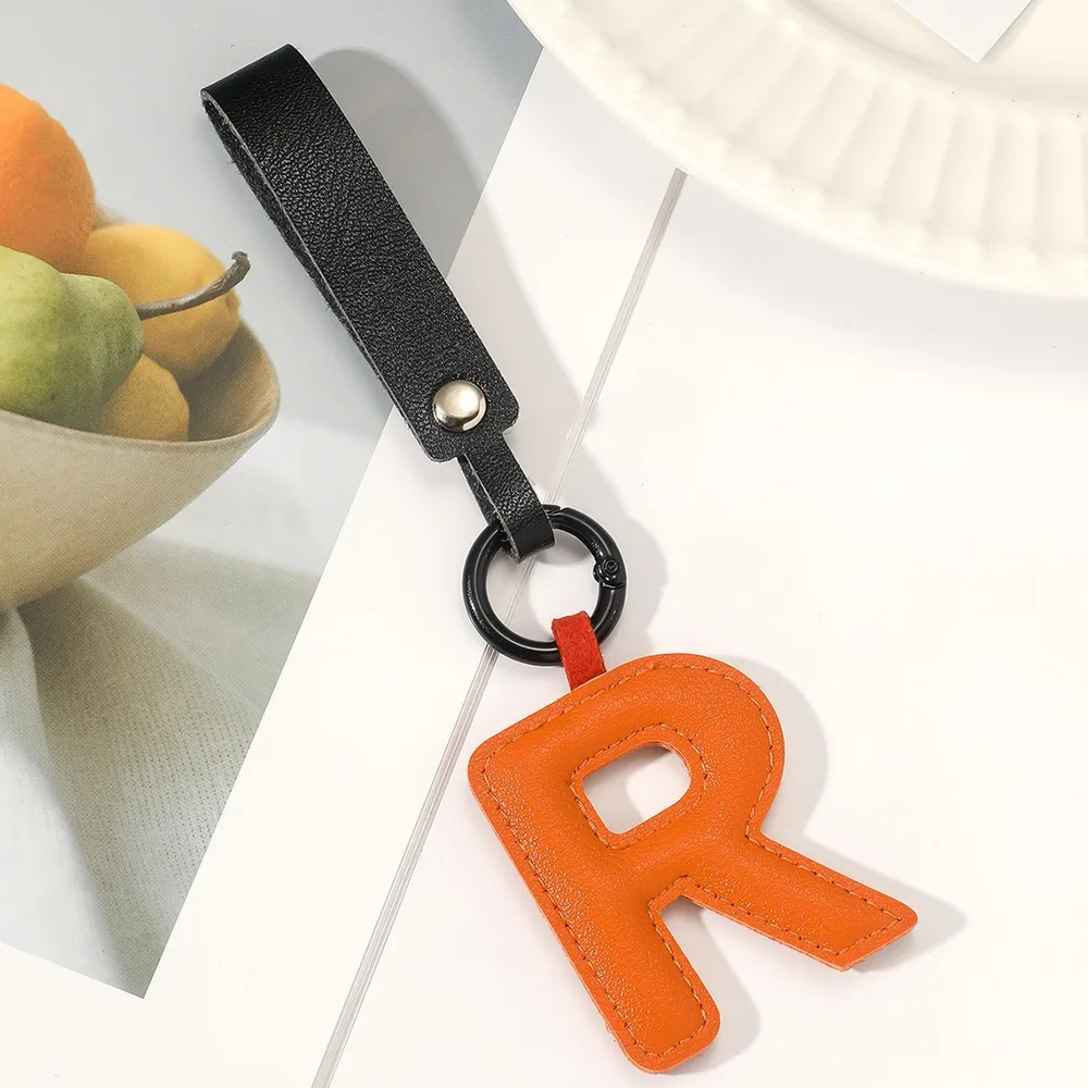Fashion All Match 26 Full Letter Leather Key Chain Pendant Style R - Shop at LoveMi