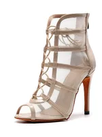 Skin Colour Latin Dance High Heels - Outdoor-37-8.5Cm