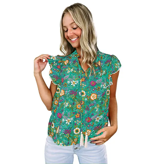 Women's Lace Chiffon Fashion Short Sleeve Lc25126518P920 - Shop at LoveMi