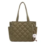 Large Capacity Rhombus Minority All-match Commuter Tote Shoulder Bag Cross-border - Green
