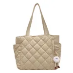 Large Capacity Rhombus Minority All-match Commuter Tote Shoulder Bag Cross-border - White