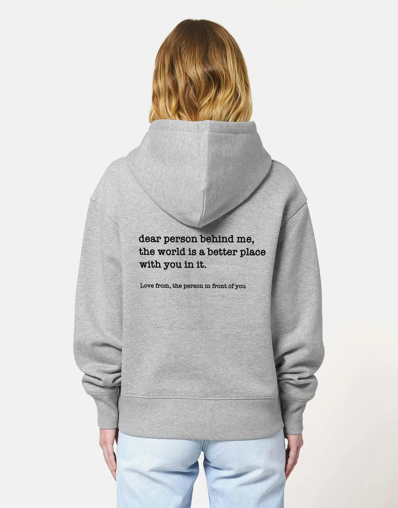 Every Thing Will Be Okay Creative Letter Hoody Female Casual Pocket Hoodie Fashion Loose Clothes Warm Comfortable Pullover - Light Gray