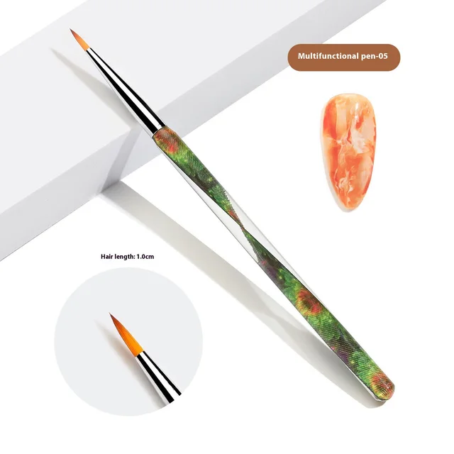 Crystal Acrylic Transparent Ribbon Nail Brush Suit Ribbon Painted Nail Brush 05 - Shop at LoveMi