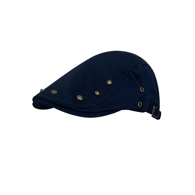 Retro Rivet Advance Hats Women's Spring And Summer Thin Navy Blue - Shop at LoveMi