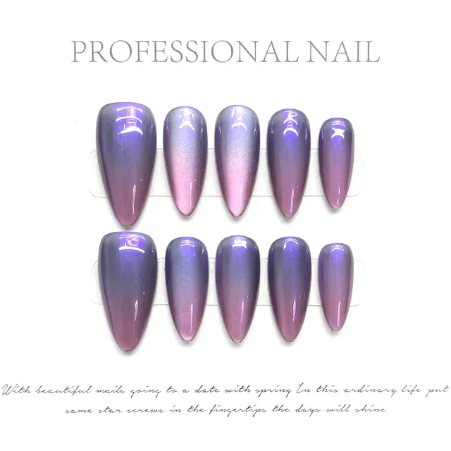 Wear Nail Tips Dream Streamer Blue Cat Eyes Large L - Shop at LoveMi