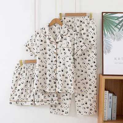 Cartoon Pure Cotton Double layer Gauze Pajamas Kung Fu Panda - Shop at LoveMi