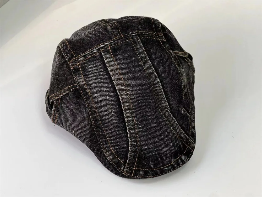 Washed Denim Advance Hats Women's Spring And Summer - Black - View 1
