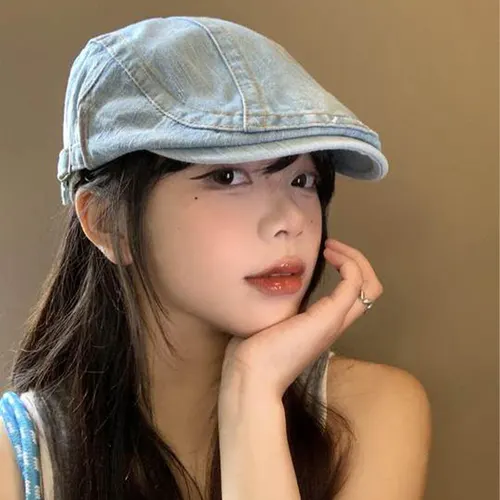 Washed Denim Advance Hats Women's Spring And Summer Blue - Shop at LoveMi