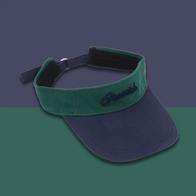 Women's Letter Color Matching UV proof Sun Hat Green Navy Blue - Shop at LoveMi