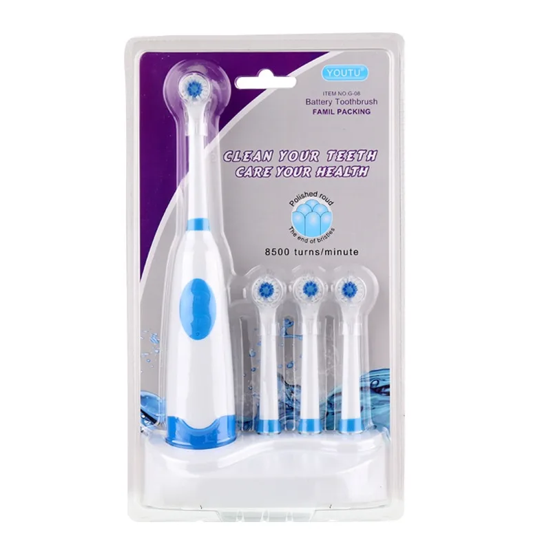 Creative Waterproof Rotary Household Electric Toothbrush Blue - Shop at LoveMi