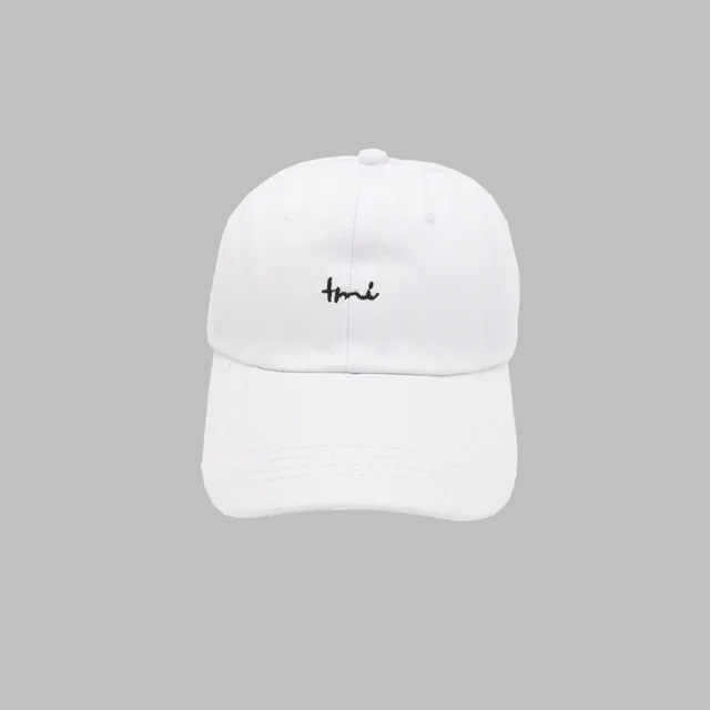 Embroidered Print Adjustable Versatile Baseball Cap Trni White - Shop at LoveMi