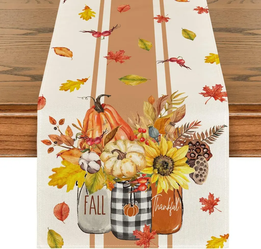 Autumn Thanksgiving Atmosphere Decorative Table Cloth - Color 11 - View 1
